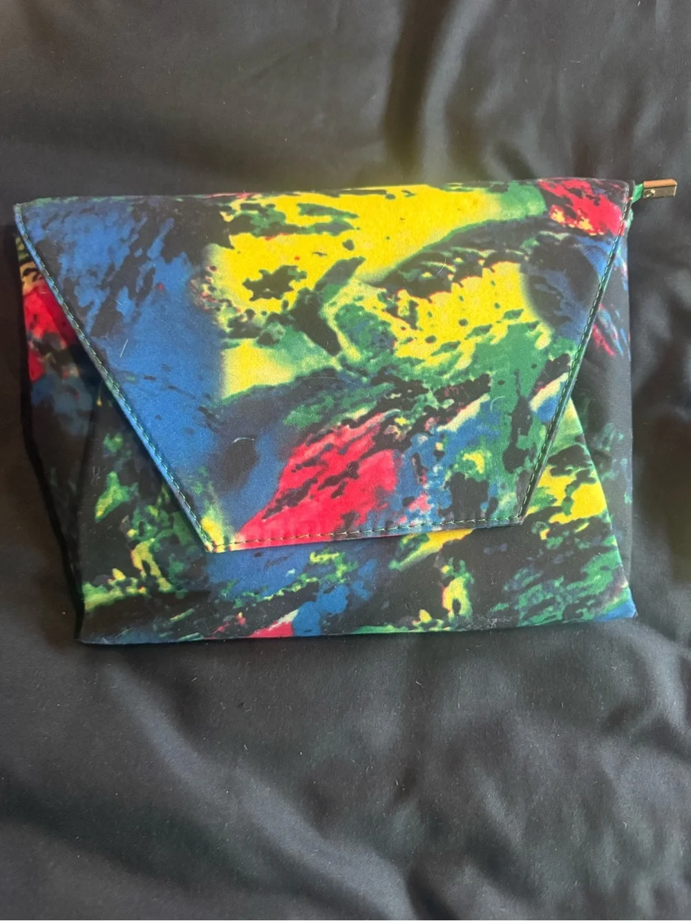 Multicolor Abstract Print Envelope Clutch - Women